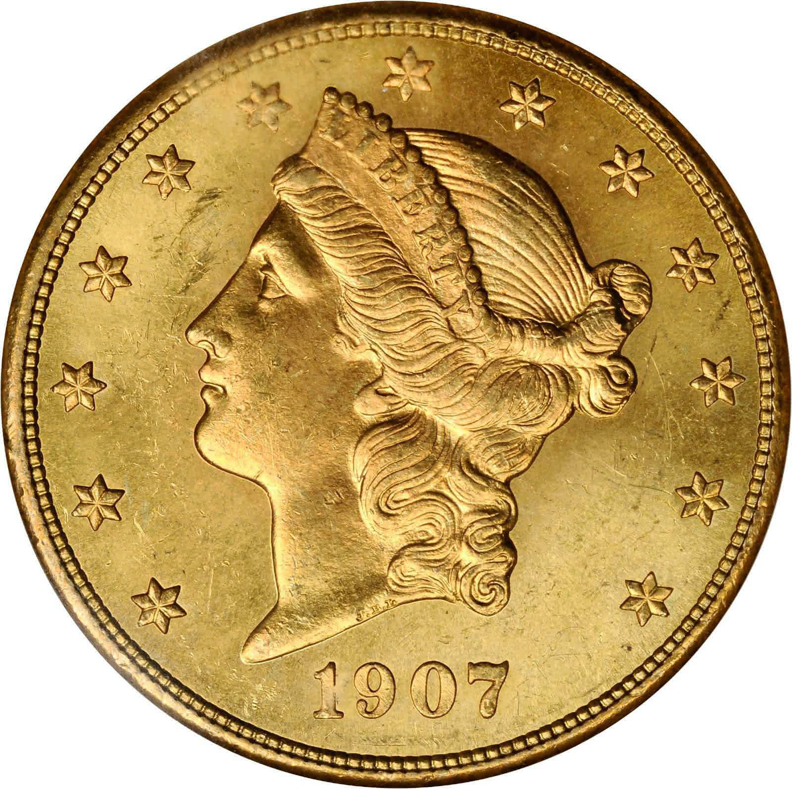 US Gold Double Eagle Coin, marking US adoption of Gold Standard