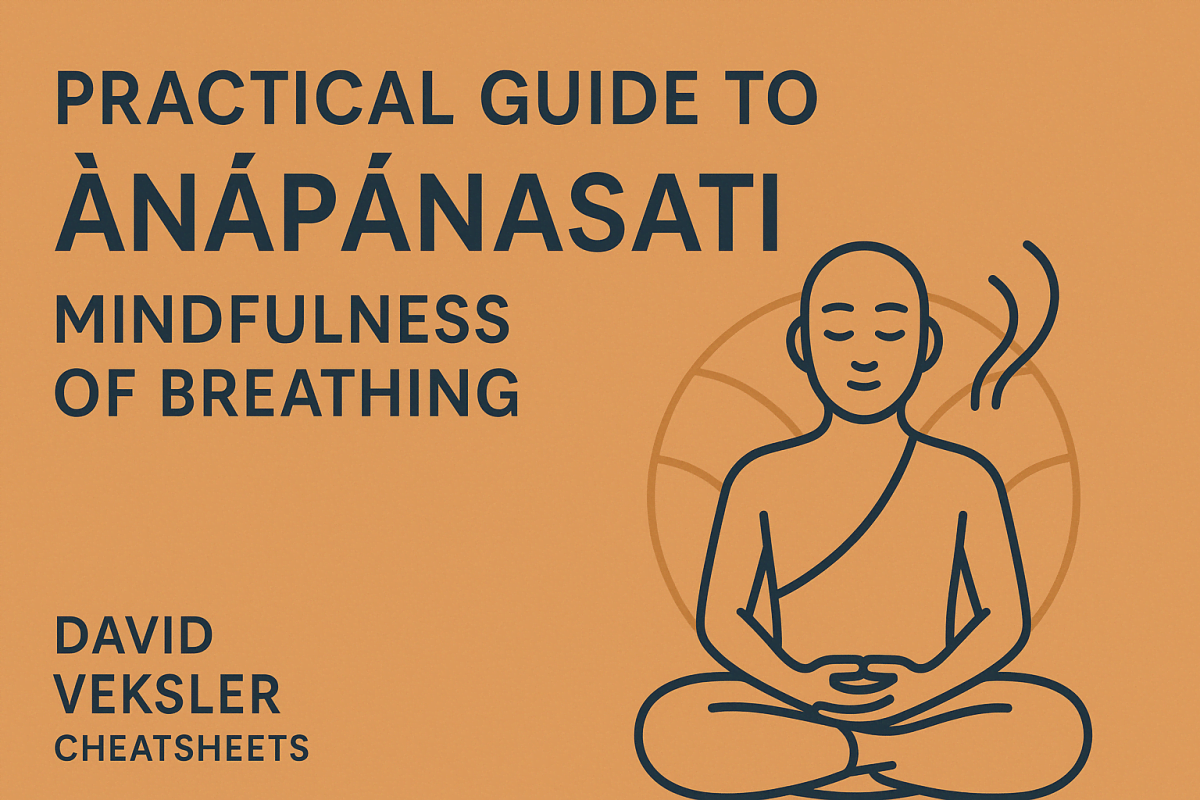 Preview for Practical Guide to Ānāpānasati: Mindfulness of Breathing | David Veksler Cheatsheets