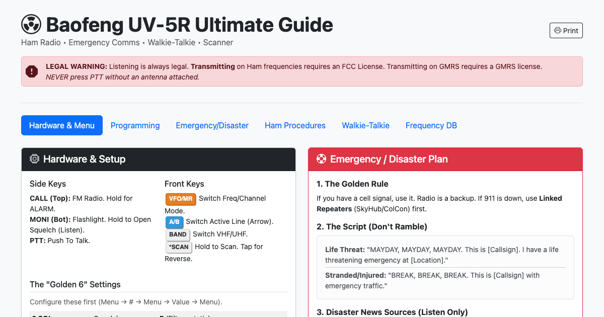 Preview for Baofeng UV-5R Ultimate Guide: Ham, Emergency & GMRS Programming