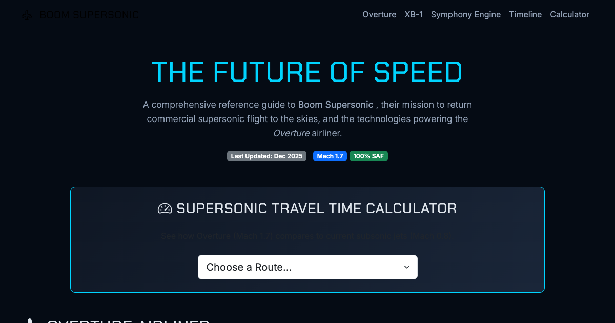 Preview for Boom Supersonic Cheatsheet: The Future of Speed