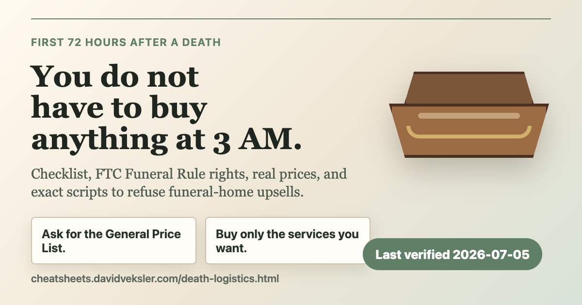 Preview for What to Do When Someone Dies: The First 72 Hours Checklist