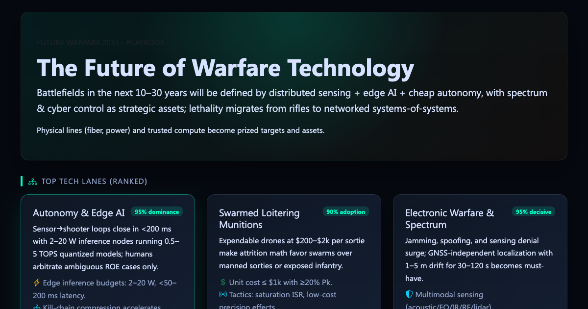 Preview for The Future of Warfare Technology: Systems-of-Systems Dominance