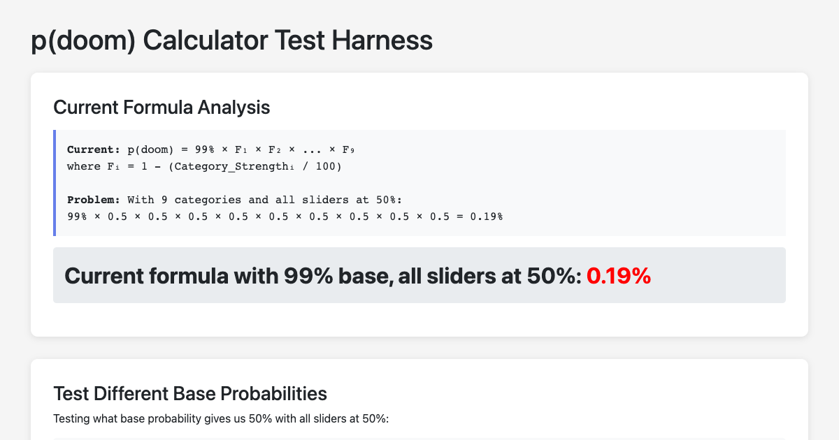 Preview for p(doom) Calculator Test Harness
