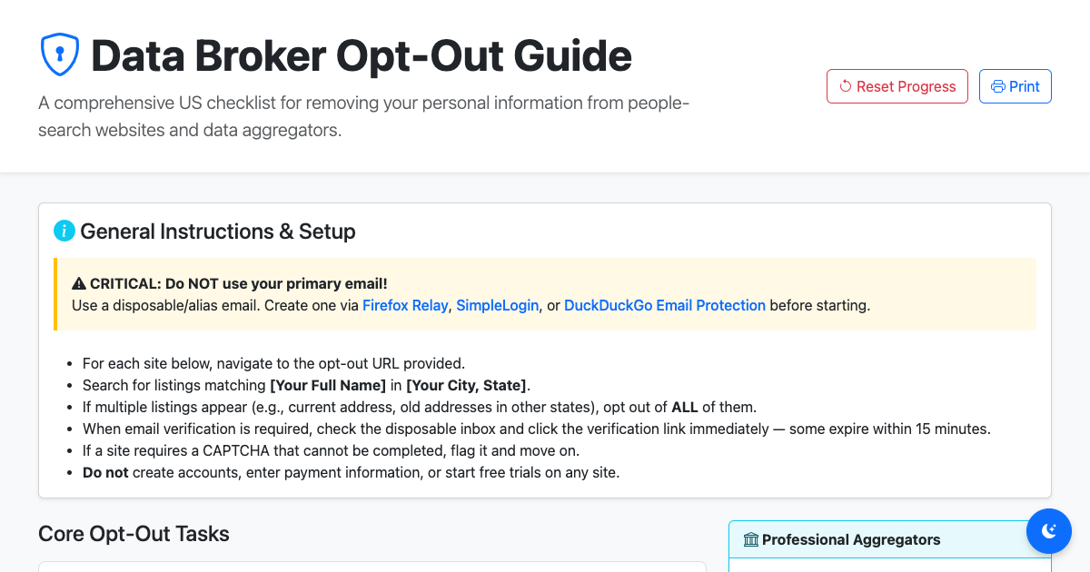 Preview for Privacy: Data Broker Opt-Out Guide